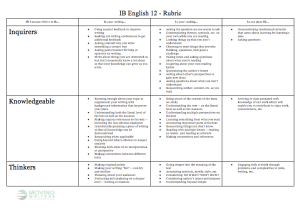 Class Rubric P1