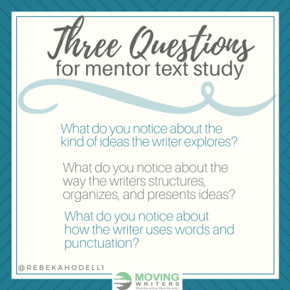 What do you notice about the kind of ideas the writer explores_